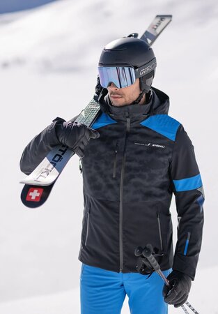 Lyžiarska bunda Stöckli Skijacket WRT Black/Azzurro