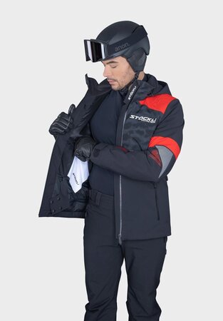 Lyžiarska bunda Stöckli Skijacket WRT Black/Red