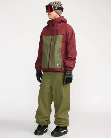 Zimná bunda Volcom Arthur 3L Jacket Burnt Red