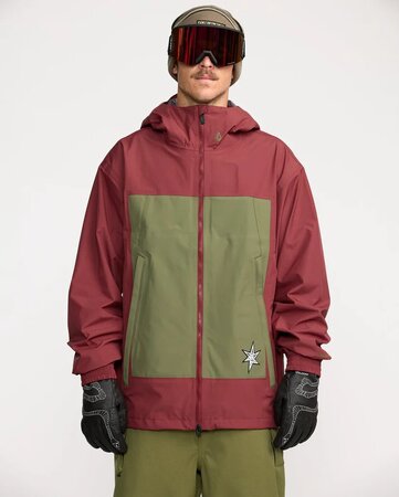 Zimná bunda Volcom Arthur 3L Jacket Burnt Red