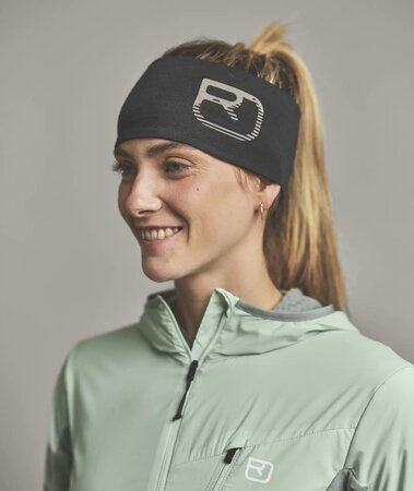Čelenka Ortovox 120 Cool Tec Logo Headband Black Raven