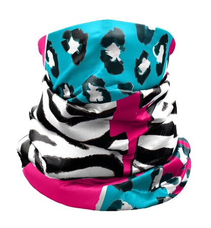 Nákrčník Crazy Idea Neck Gaiter Light Black/Zebra