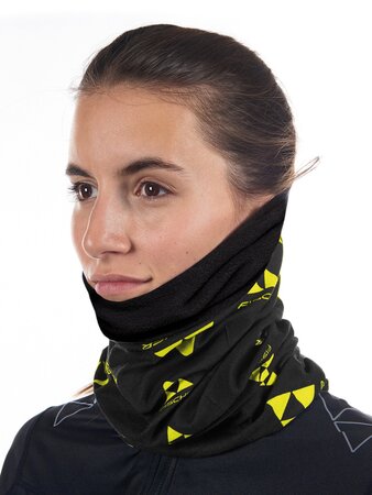 Nákrčník Fischer Bandana Ci Logo Fleece Black/Yellow