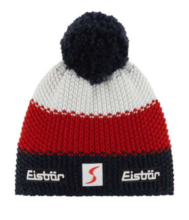 Čiapka Eisbär Star Pompon MU SP Kids Tmavá Sivá/Červená/Biela