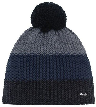 Čiapka Eisbär Star Pompon MÜ Black/Cobalt/Anthracite