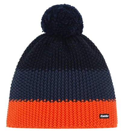 Čiapka Eisbär Star Pompon MÜ Dark Orange/Dark Cobalt/Blue