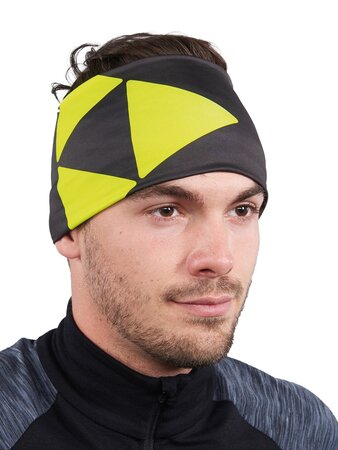 Čelenka Fischer Elastic Headband Light Oberstdorf Black/Neonyellow