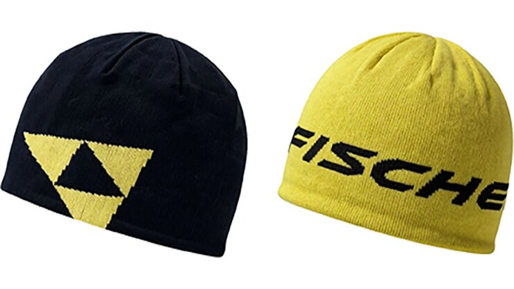 Čiapka Fischer Logo Reversible Evo Beanie Fischer Yellow/Black
