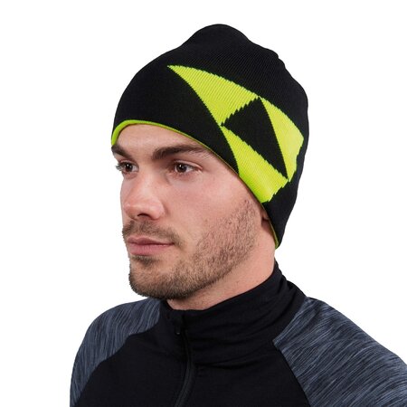 Zimná čiapka Fischer Logo Reversible Beanie Black/Neon Yellow