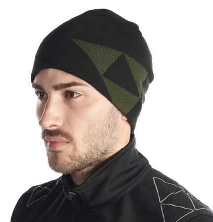 Zimná čiapka Fischer Logo Reversible Beanie Black/Green