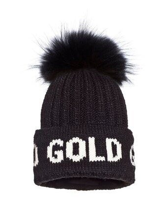 Čiapka Goldbergh Hodd Beanie Faux Fur Black