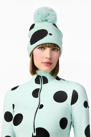 Čiapka Goldbergh Shizu Beanie Dots Mint