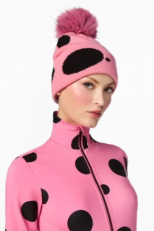 Čiapka Goldbergh Shizu Beanie Dots Pink Cosmos