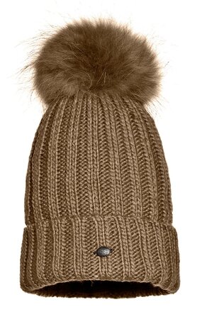 Čiapka Goldbergh UNA Beanie Real Racoon Fur Desert