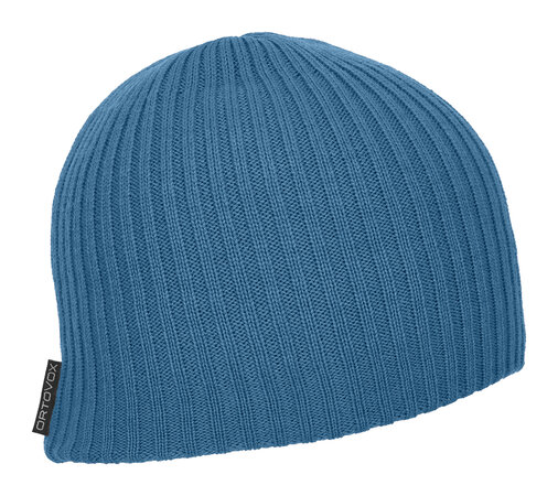 Čiapka Ortovox Double Rib Logo Beanie Blue Sea