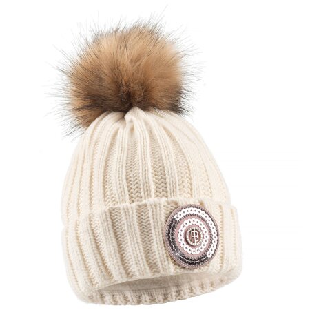 Zimná čiapka Poivre Blanc Beanie With Pompom White