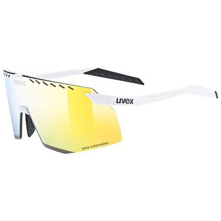 Cyklistické okuliare Uvex Pace Stage CV White Matt/Mirror Yellow