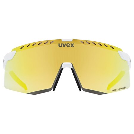 Cyklistické okuliare Uvex Pace Stage CV White Matt/Mirror Yellow