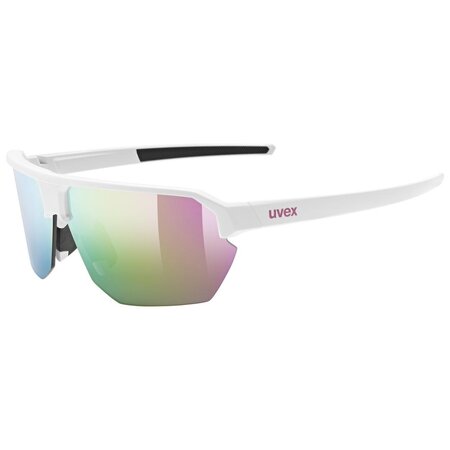 Cyklistické okuliare Uvex Vectiv White Matt/Mirror Pink