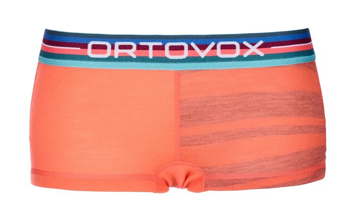 Dámske funkčné boxerky Ortovox W's 185 Rock'n'Wool Hot Pants Coral