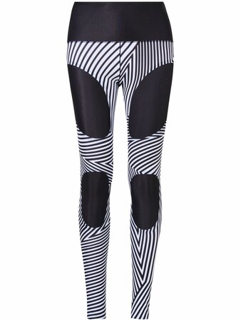 Funkčné oblečenie Perfect Moment Warped Star Compression Legging Black/Snow White