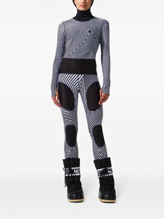 Funkčné oblečenie Perfect Moment Warped Star Compression Legging Black/Snow White