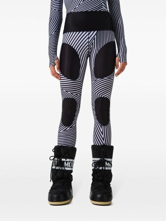 Funkčné oblečenie Perfect Moment Warped Star Compression Legging Black/Snow White