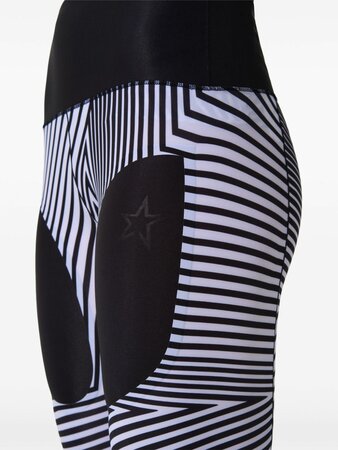 Funkčné oblečenie Perfect Moment Warped Star Compression Legging Black/Snow White
