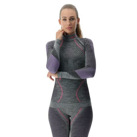 Termo Tričko UYN Lady Ambityon Uw Shirt Melange Turtle Neck Black Melange/Purple/Raspberry Termo Tričko UYN Lady Ambityon Uw Shirt Melange Turtle Neck Black Melange/Purple/Raspberry