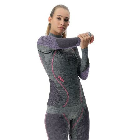 Termo Tričko UYN Lady Ambityon Uw Shirt Melange Turtle Neck Black Melange/Purple/Raspberry Termo Tričko UYN Lady Ambityon Uw Shirt Melange Turtle Neck Black Melange/Purple/Raspberry