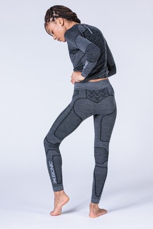 Funkčné legíny X-Bionic Symbio Merino Pants Wmn Rhino Grey