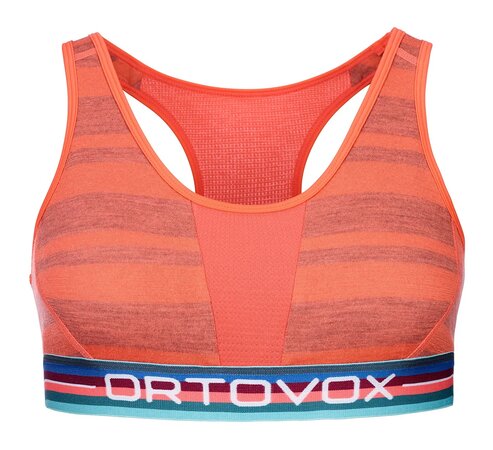Športová podprsenka Ortovox W's 185 Rock'n'Wool Sport Top | Coral