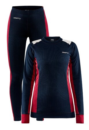 Dámsky funkčný set Craft Core Dry Baselayer Set Dark Blue/Pink