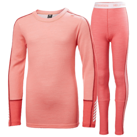 Funkčný set Helly Hansen JR Lifa Merino Midweight Sunset Pink