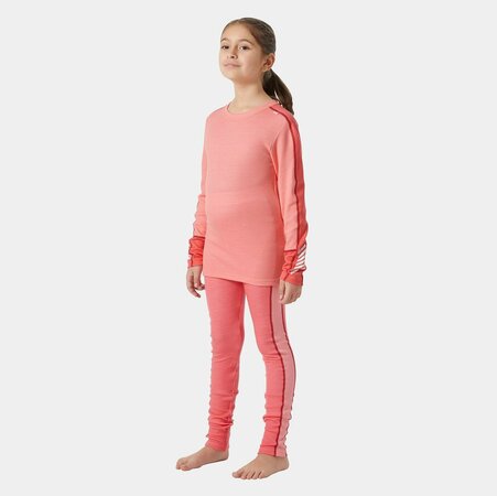 Funkčný set Helly Hansen JR Lifa Merino Midweight Sunset Pink