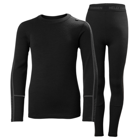 Funkčný set Helly Hansen JR Lifa Merino Midweight Black
