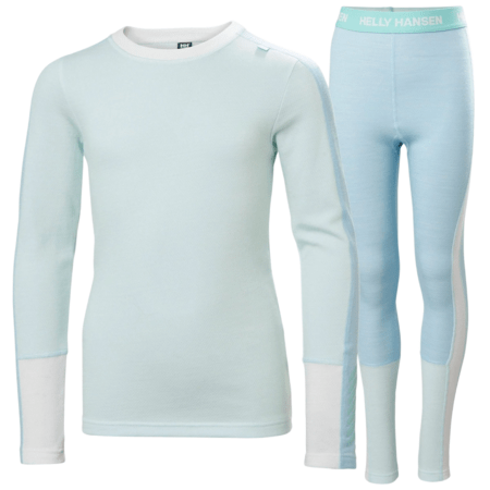Funkčný set Helly Hansen JR Lifa Merino Midweight Light Cyan