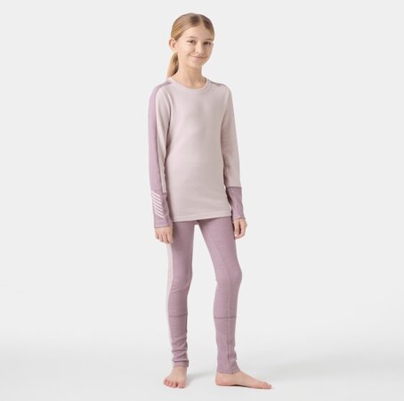 Funkčný set Helly Hansen JR Lifa Merino Midweight Purple Clay