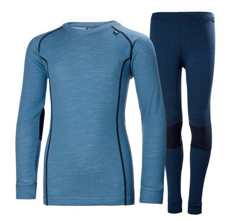 Detský termo set Helly Hansen Junior Lifa Merino blue