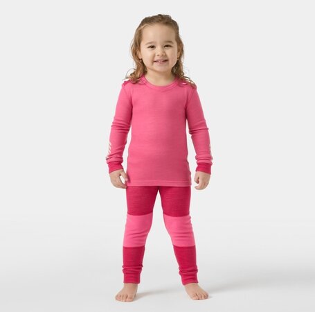 Detský funkčný set Helly Hansen Kid Lifa Merino Set Hot Pink