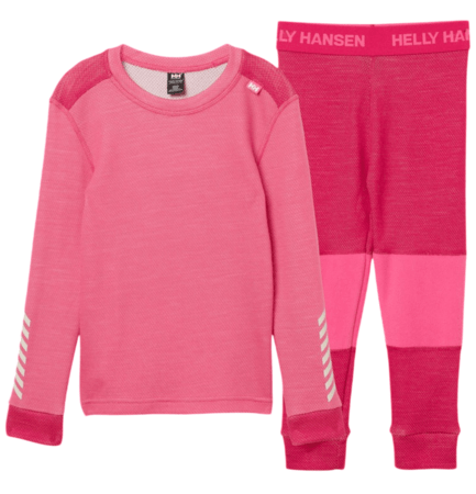 Detský funkčný set Helly Hansen Kid Lifa Merino Set Hot Pink
