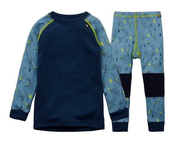 Detský termo set Helly Hansen Kid Lifa Merino blue fog