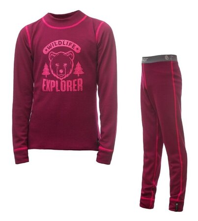 Detský funkčný set Sensor Double Face Set Tee LS + Underpants Youth Deep Lilla Wild Detský funkčný set Sensor Double Face Set Tee LS + Underpants Youth Deep Lilla Wild