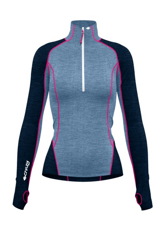 Funkčné tričko Crazy Idea Pull Allure Zip Vento