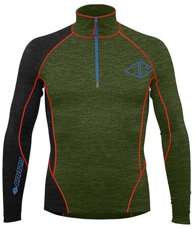 Funkčné tričko Crazy Idea Pull Fahrenheit Zip Forest