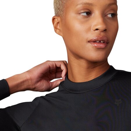 Funkčné tričko Fox Racing Tecbase Fire Long Sleeve Shirt W Black