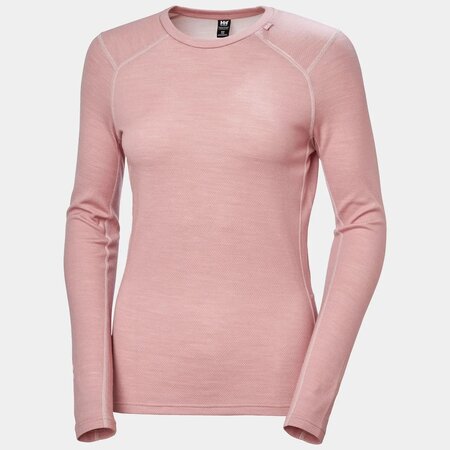 Funkčné tričko Helly Hansen W Lifa Merino Midweight Crew Pink Salt
