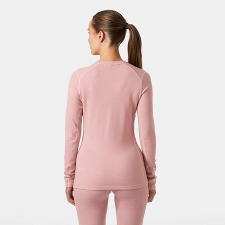 Funkčné tričko Helly Hansen W Lifa Merino Midweight Crew Pink Salt