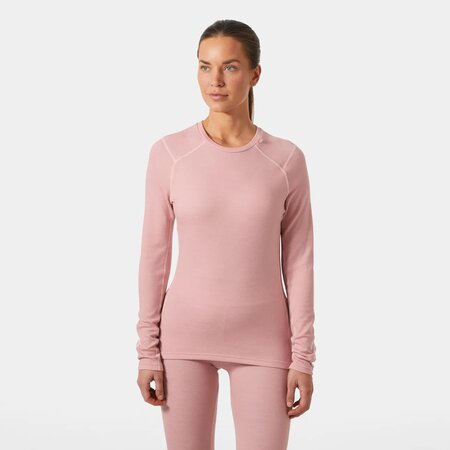 Funkčné tričko Helly Hansen W Lifa Merino Midweight Crew Pink Salt