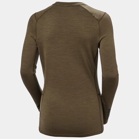 Funkčné tričko Helly Hansen W Lifa Merino Midweight Graphic Crew Sepia Houndstooth Aop